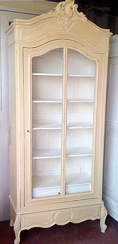 Single door rococo style armoire